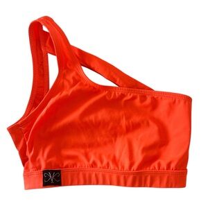 Orange Asymmetrical dance top